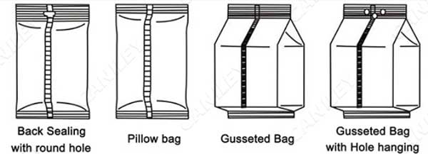 types of packing bag