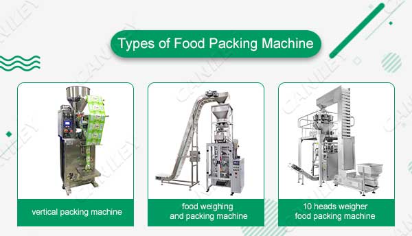 Types of food packing machines