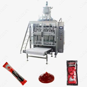 Multilane tomato sauce packing machine