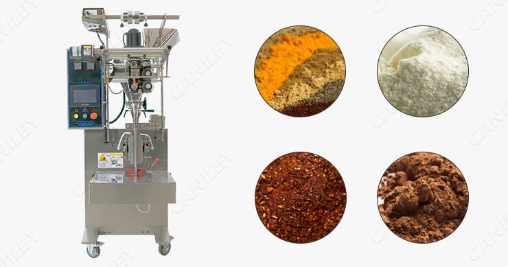 Vertical packing machine for powder