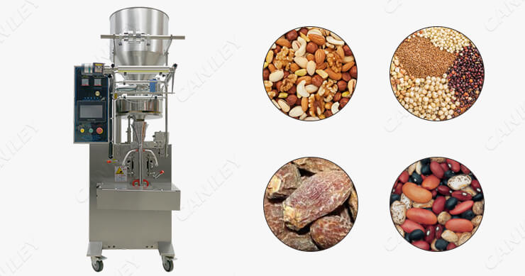 Vertical packing machine for grain