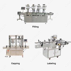 Powder filling and sealing machine