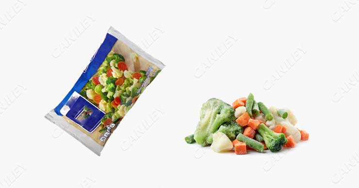 packaging machine for frozen food products